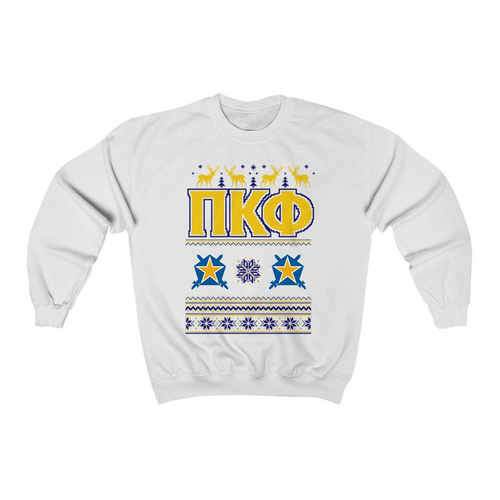 Printify Pi Kappa Phi Ugly Christmas Sweater Crewneck Sweatshirts Pi Kappa Phi Ugly Christmas Sweater Crewneck Sweatshirts
