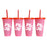 Phi Mu Glitter Color Changing Cup 4 Pack Phi Mu Glitter Color Changing Cup 4-Pack