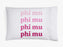 Phi Mu Ombre Retro Pillowcases Phi Mu Ombre Retro Pillowcases