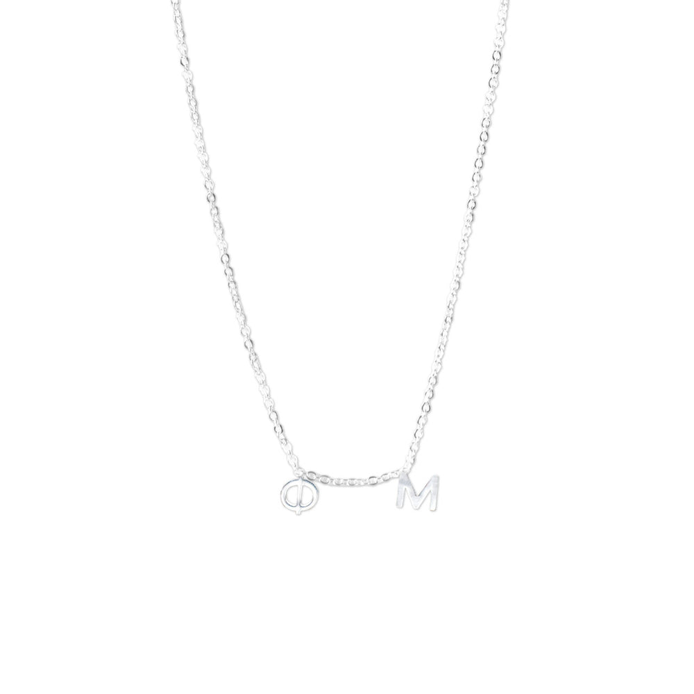 Phi Mu Silver Letter Necklaces Phi Mu Silver Letter Necklaces