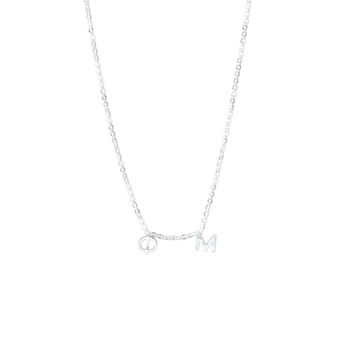 Phi Mu Silver Letter Necklaces Phi Mu Silver Letter Necklaces