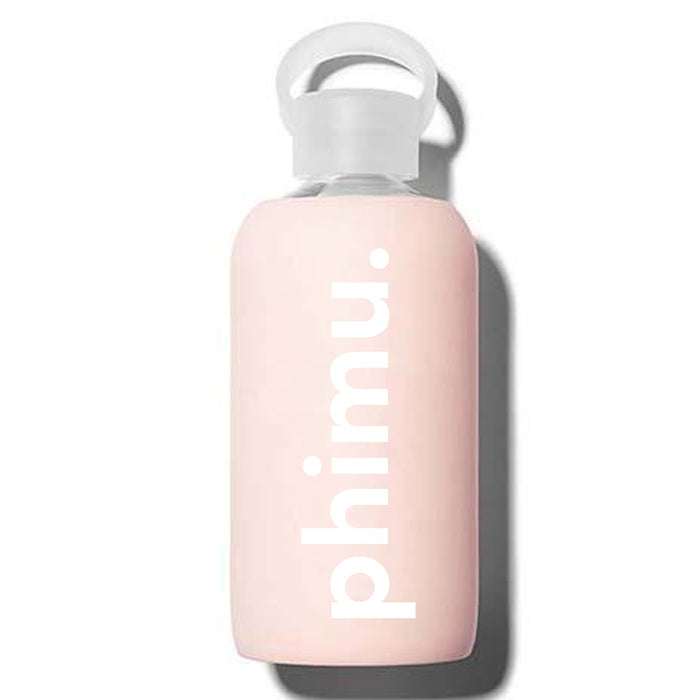 Phi Mu Glass Silicone Sleeve Water Bottles Phi Mu Glass Silicone Sleeve Water Bottles