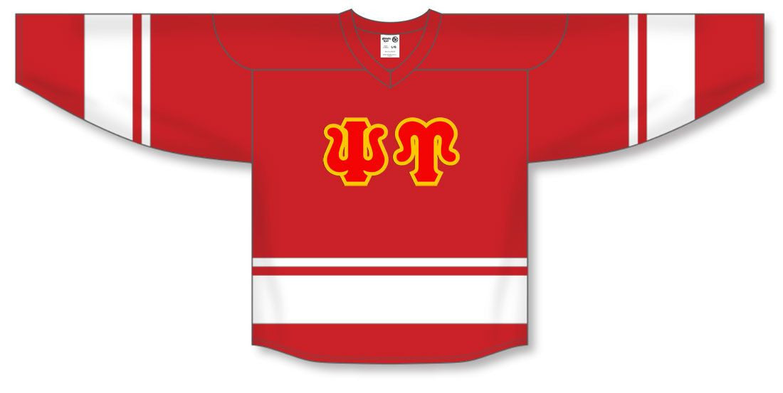 Discount Psi Upsilon Breakaway Lettered Hockey Jersey DISCOUNT-Psi Upsilon Breakaway Lettered Hockey Jersey