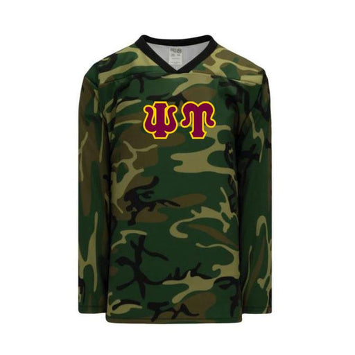 Psi Upsilon Camouflage Lettered Hockey Jersey