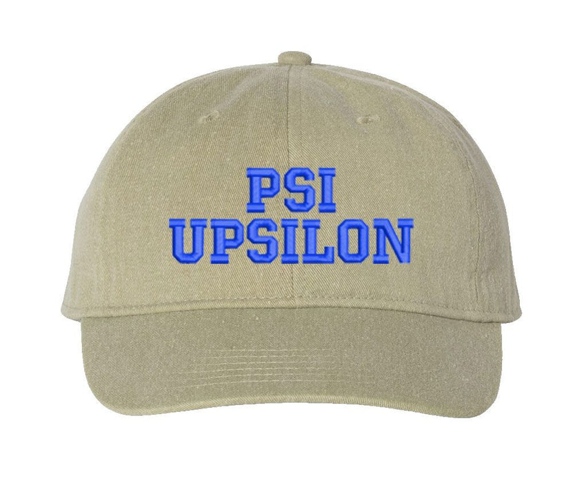 Psi Upsilon Pigment Dyed Baseball Cap Psi Upsilon Pigment Dyed Baseball Cap