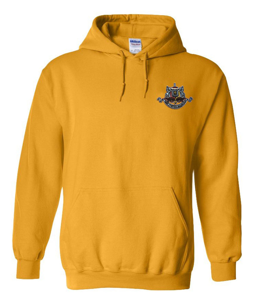 Discount Psi Upsilon Crest Shield Emblem Hooded Sweatshirt DISCOUNT-Psi Upsilon Crest - Shield Emblem Hooded Sweatshirt