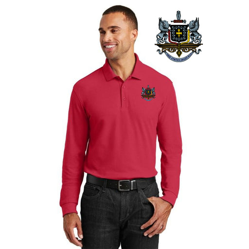 DISCOUNT-Psi Upsilon Emblem Long Sleeve Polo