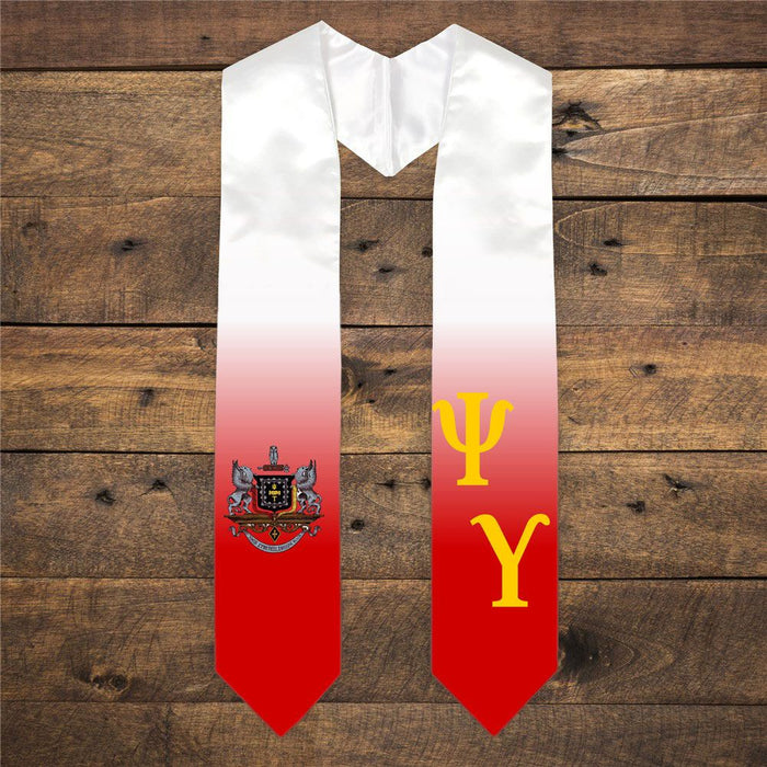 Psi Upsilon Extra Fancy Diagonal Greek Graduation Stole W Crest Psi Upsilon Extra Fancy Diagonal Greek Graduation Stole W Crest