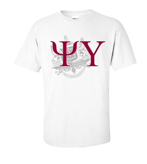 Psi Upsilon Greek Crest - Shield T-Shirt