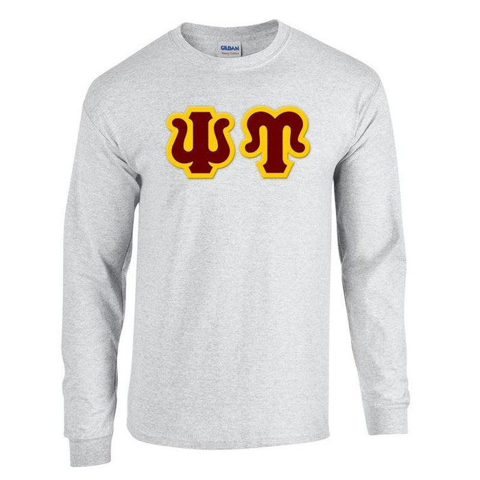 Psi Upsilon Lettered Long Sleeve Shirt Psi Upsilon Lettered Long Sleeve Shirt