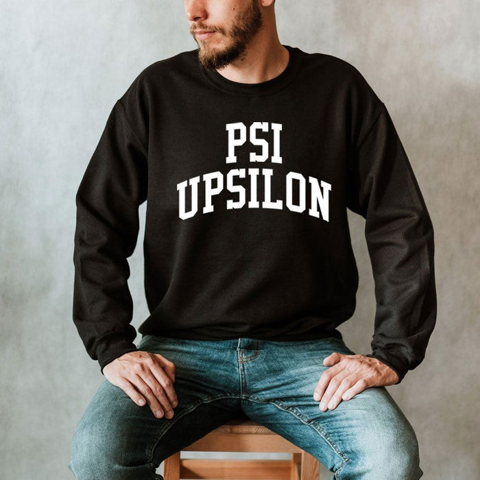 Psi Upsilon Arched Crewneck Sweatshirt Psi Upsilon Arched Crewneck Sweatshirt