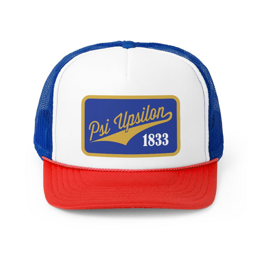 Psi Upsilon Tail Patch Design Trucker Hats