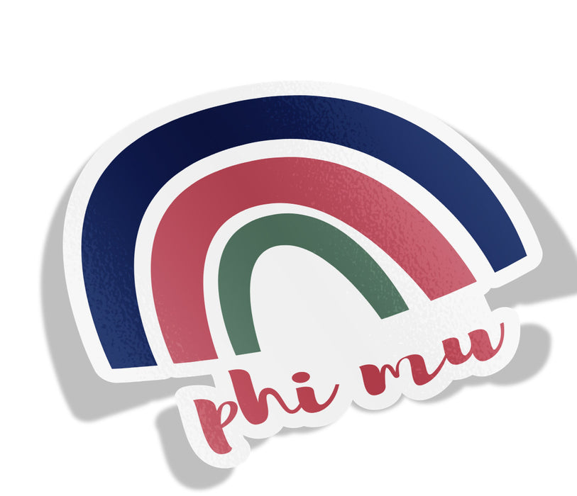 Phi Mu Rainbow Sticker Phi Mu Rainbow Sticker