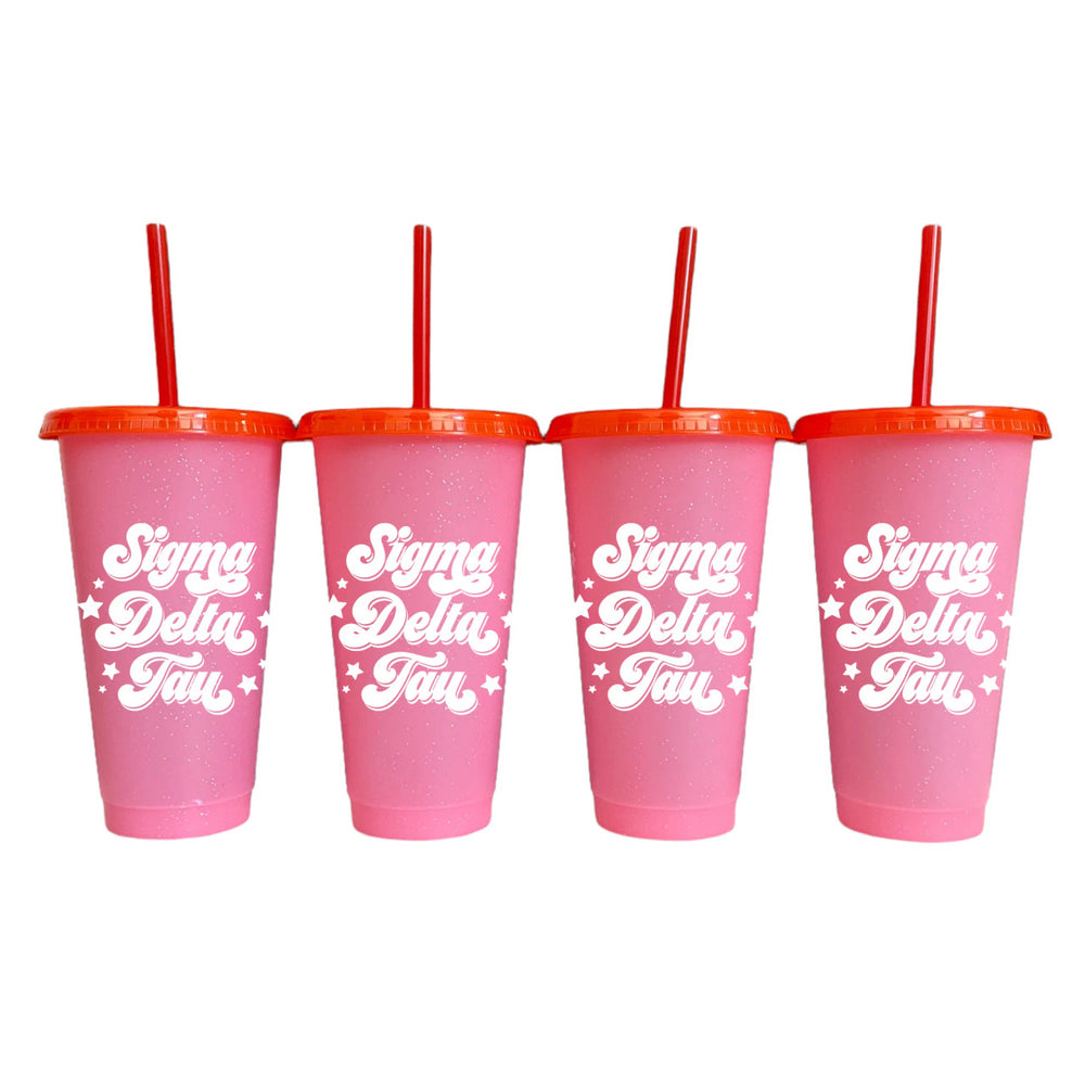 Sigma Delta Tau Glitter Color Changing Cup 4 Pack Sigma Delta Tau Glitter Color Changing Cup 4-Pack