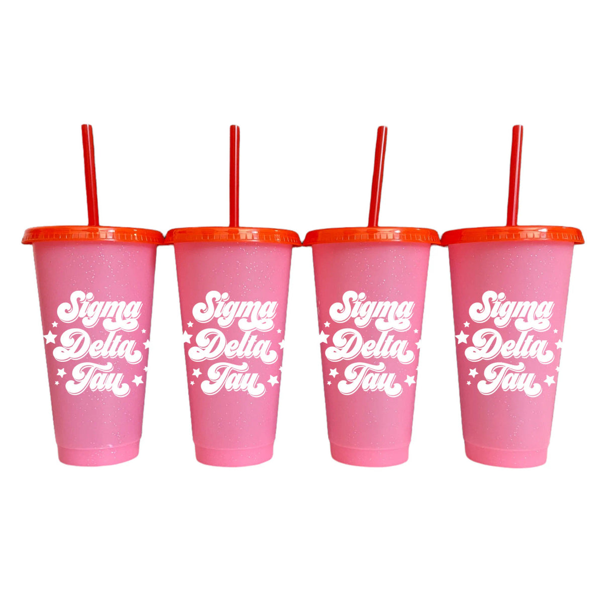 Sigma Delta Tau Glitter Color Changing Cup 4-Pack — GreekU