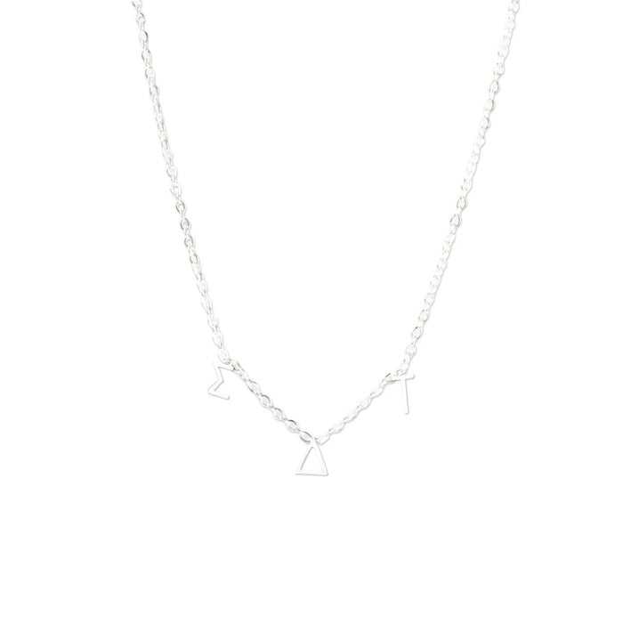 Sigma Delta Tau Silver Letter Necklaces Sigma Delta Tau Silver Letter Necklaces