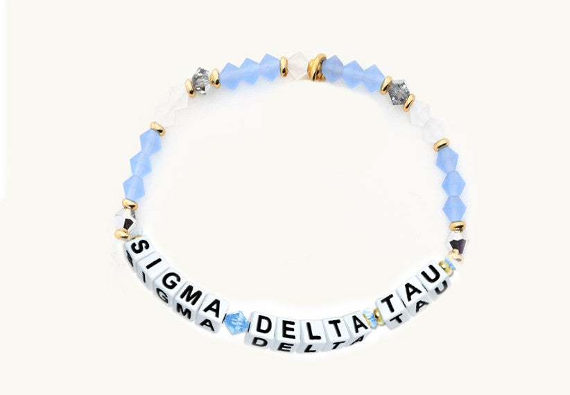 Sigma Delta Tau Glass Name Bead Bracelet Sigma Delta Tau Glass Name Bead Bracelet