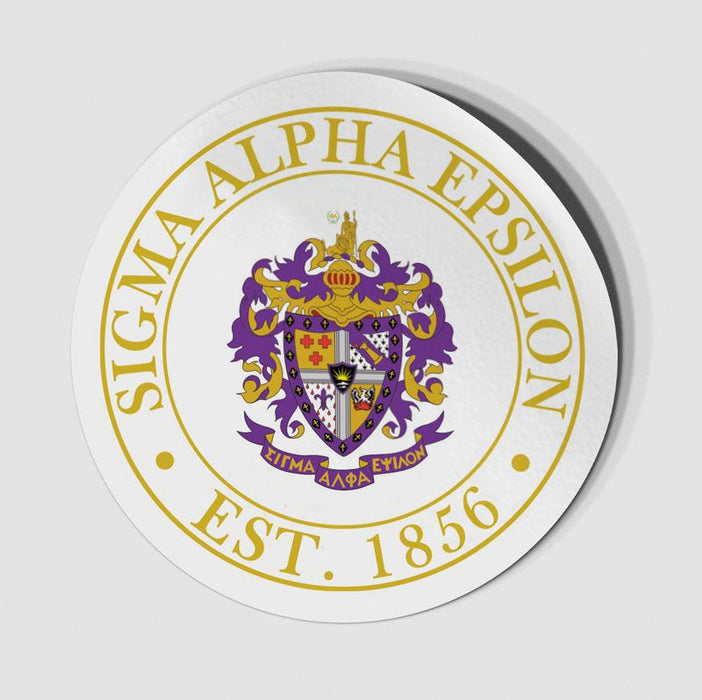 Sigma Alpha Epsilon Circle Crest Shield Decal Sigma Alpha Epsilon Circle Crest - Shield Decal