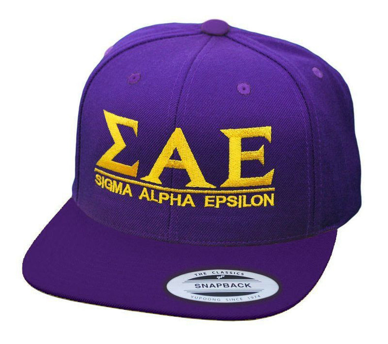 Sigma Alpha Epsilon Flatbill Snapback Hats Original Sigma Alpha Epsilon Flatbill Snapback Hats Original