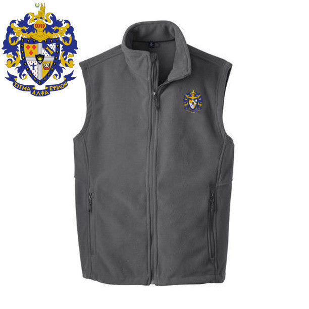 Sigma Alpha Epsilon Fleece Crest Shield Vest Sigma Alpha Epsilon Fleece Crest - Shield Vest