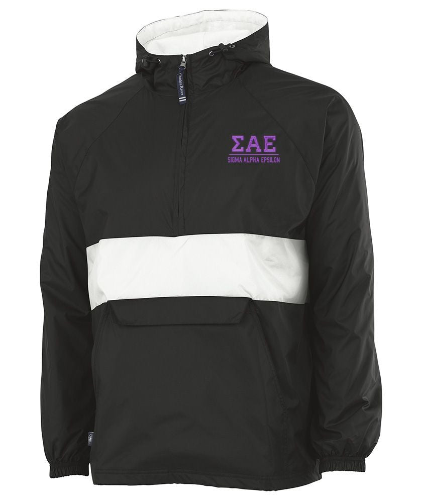 Sigma Alpha Epsilon Greek Letter Anoraks Sigma Alpha Epsilon Greek Letter Windbreaker Pullovers