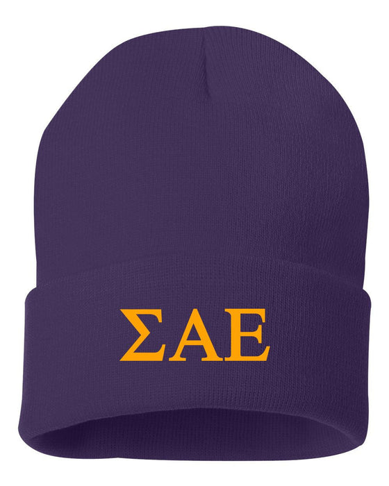Sigma Alpha Epsilon Greek Letter Knit Cap Sigma Alpha Epsilon Greek Letter Knit Cap