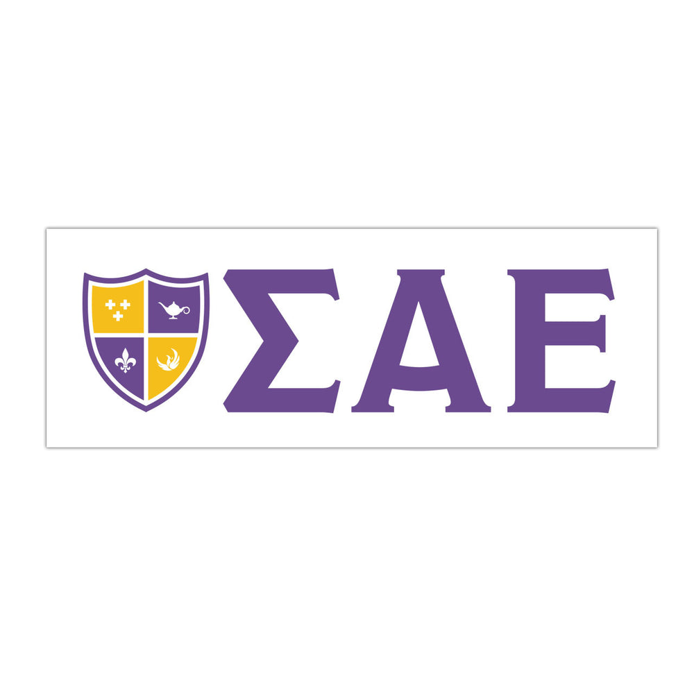 Sigma Alpha Epsilon Greek Letters Over Name Sticker Sigma Alpha Epsilon Greek letters over Name Sticker