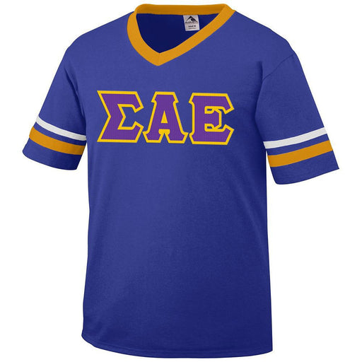 Sigma Alpha Epsilon DISCOUNT-Sigma Alpha Epsilon Jersey With Greek Applique Letters