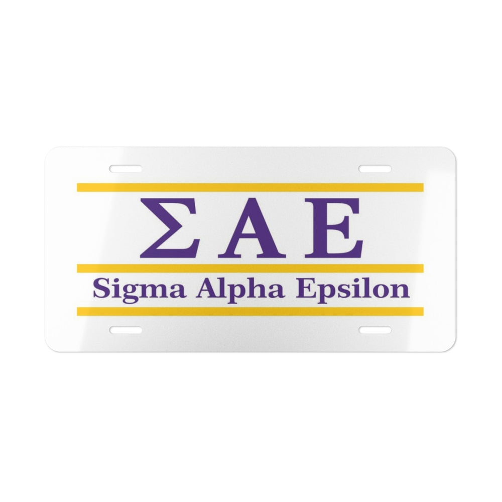 Sigma Alpha Epsilon Lettered Lines License Covers Custom SIGMA ALPHA EPSILON LETTERED LINES LICENSE COVERS - Custom