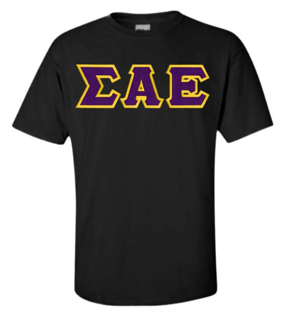 Sigma Alpha Epsilon Lettered T Shirt Sigma Alpha Epsilon Lettered T-Shirt
