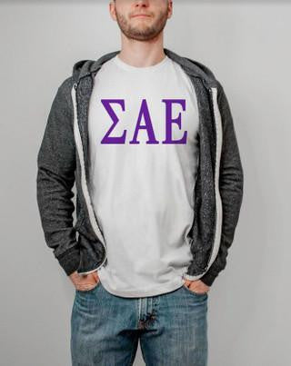 Printify Sigma Alpha Epsilon Lettered Tee $24.95 SIGMA ALPHA EPSILON LETTERED TEE - $24.95
