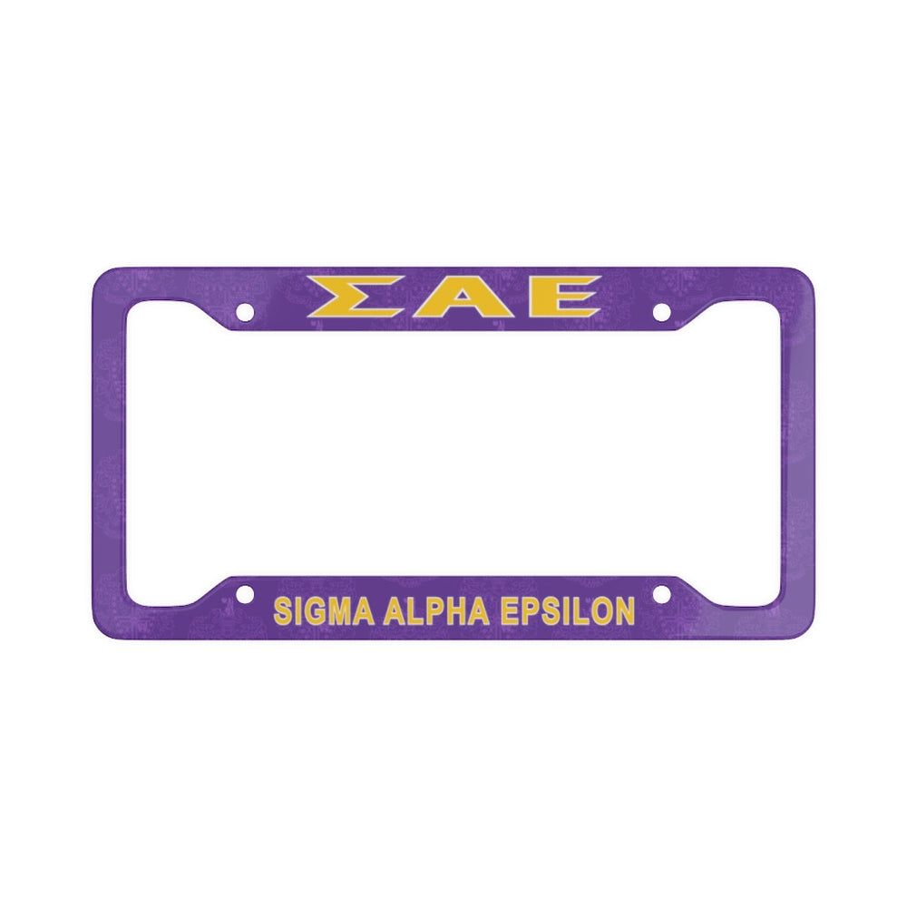 Sigma Alpha Epsilon License Plate Frame New Sigma Alpha Epsilon License Plate Frame - New