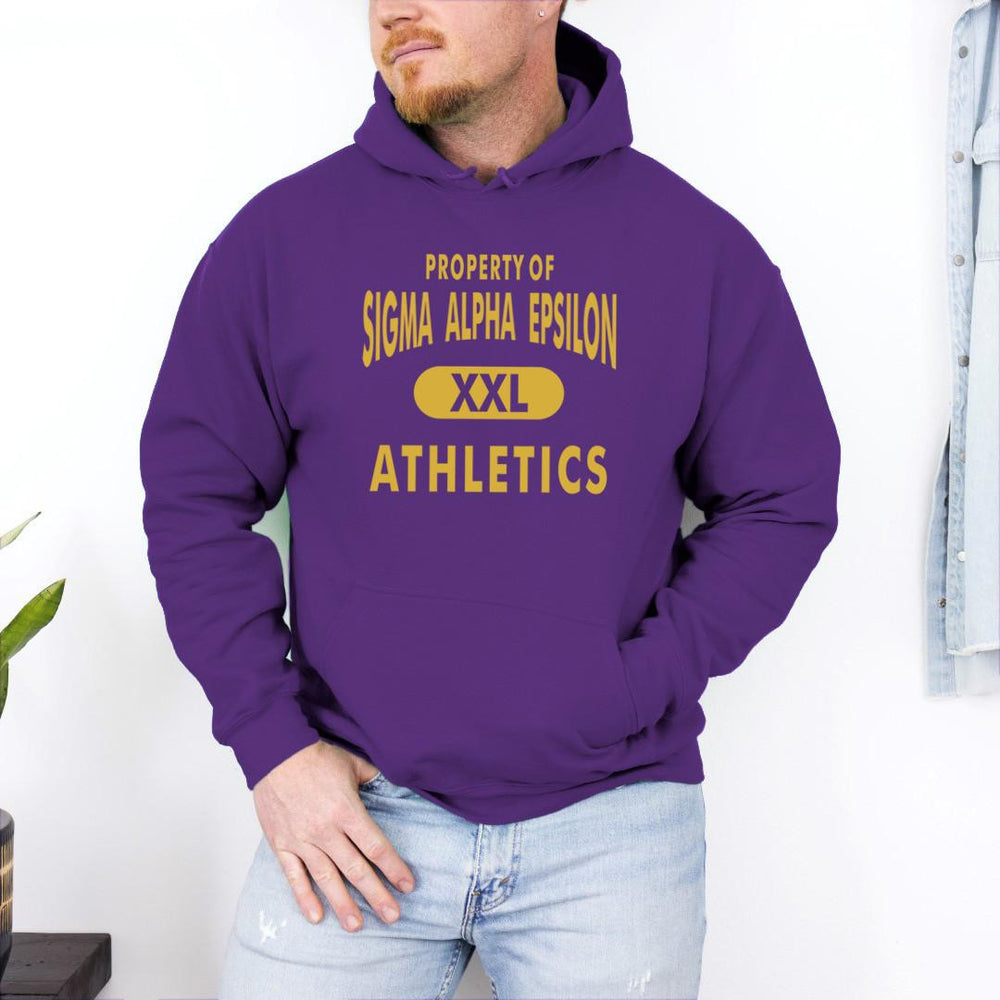 Sigma Alpha Epsilon Property Of Athletics Hooded Sweatshirts Sigma Alpha Epsilon Property Of Athletics Hooded Sweatshirts