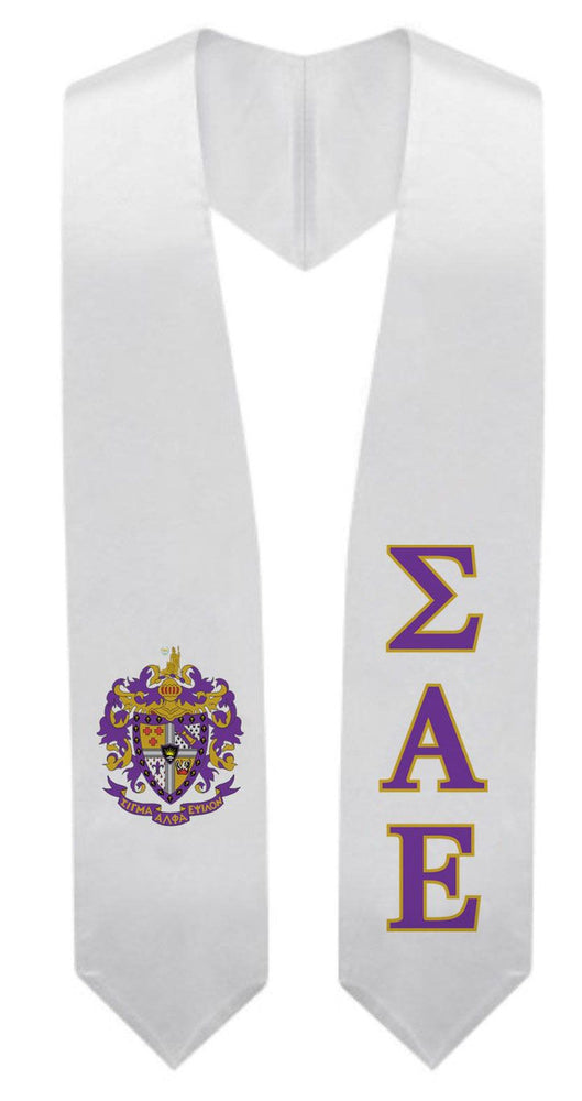 Sigma Alpha Epsilon Super Crest Shield Graduation Stole Sigma Alpha Epsilon Super Crest - Shield Graduation Stole