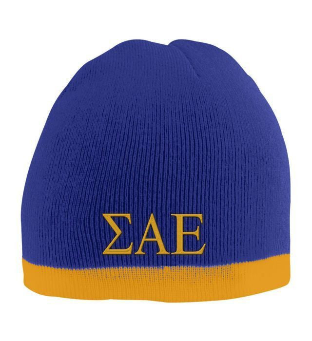 Sigma Alpha Epsilon Two Tone Knit Beanie Sigma Alpha Epsilon Two Tone Knit Beanie