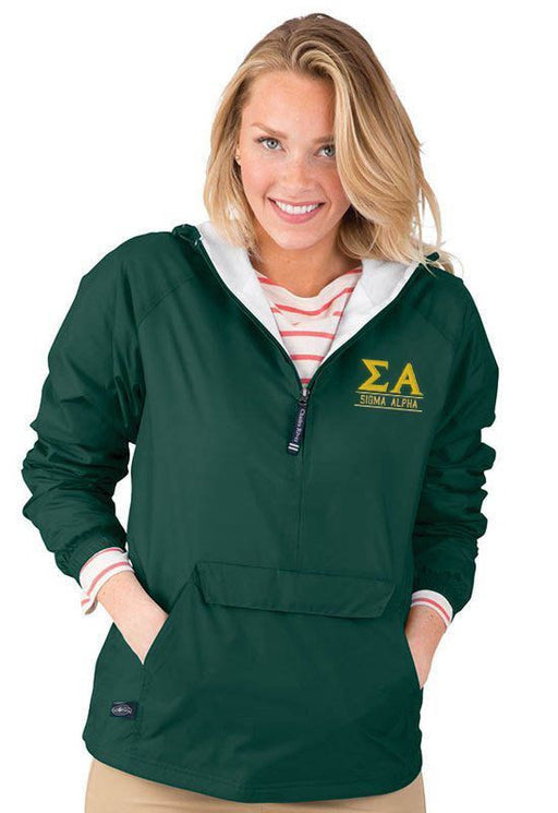 Sigma Alpha Sigma Alpha Greek Letter Windbreaker Pullovers