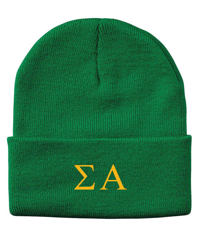 Sigma Alpha Greek Letter Knit Cap Sigma Alpha Greek Letter Knit Cap