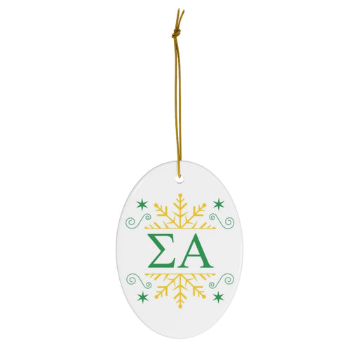 Sigma Alpha Sigma Alpha Holiday Color Snowflake Christmas Ornaments