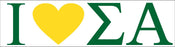 Sigma Alpha I Love Bumper Sticker Sigma Alpha I Love Bumper Sticker