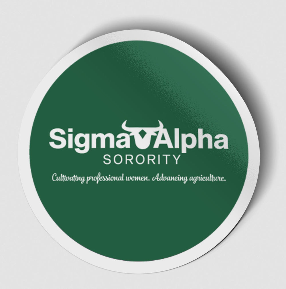 Sigma Alpha Logo Round Decal — GreekU