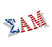 Sigma Alpha Mu American Flag Greek Letter Sticker 2.5" Tall Sigma Alpha Mu American Flag Greek Letter Sticker - 2.5