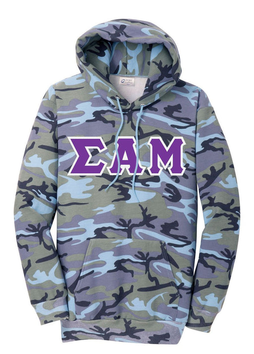 Sigma Alpha Mu DISCOUNT-Sigma Alpha Mu Camo Pullover Hooded Sweatshirt