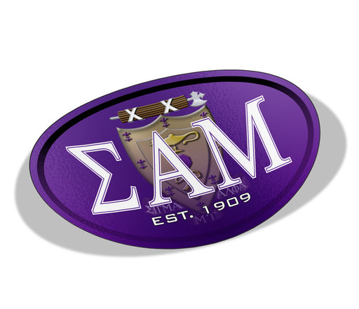 Sigma Alpha Mu Sigma Alpha Mu Color Oval Decal