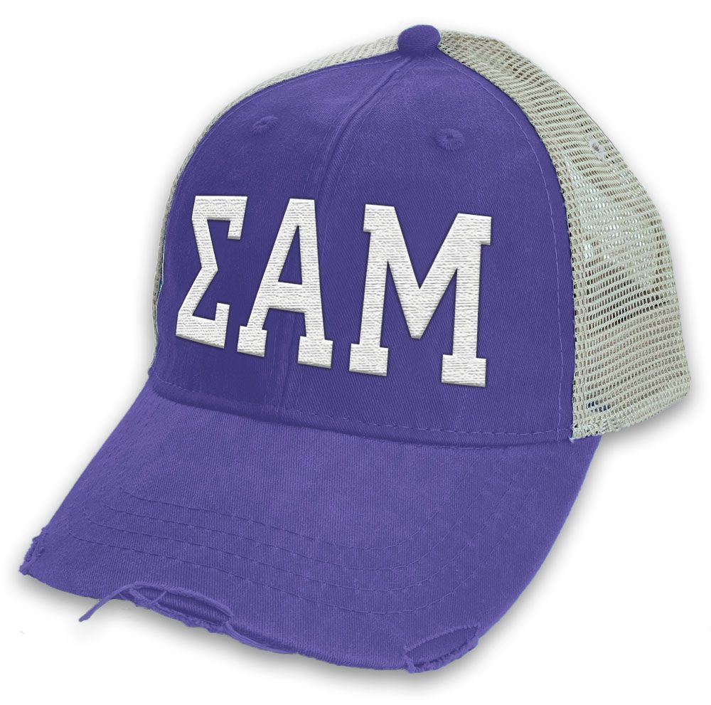 Sigma Alpha Mu Distressed Trucker Hat Sigma Alpha Mu Distressed Trucker Hat