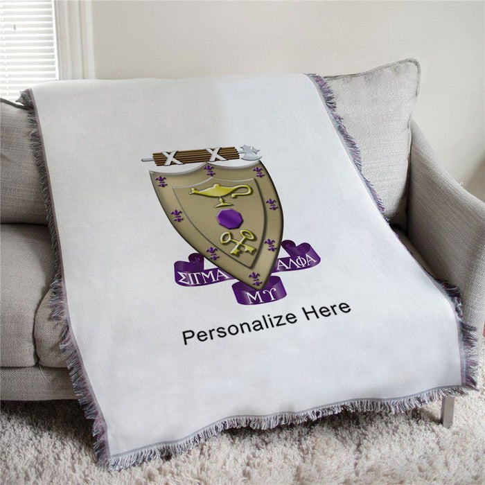 Sigma Alpha Mu Full Color Crest Afghan Blanket Throw Sigma Alpha Mu Full Color Crest Afghan Blanket Throw