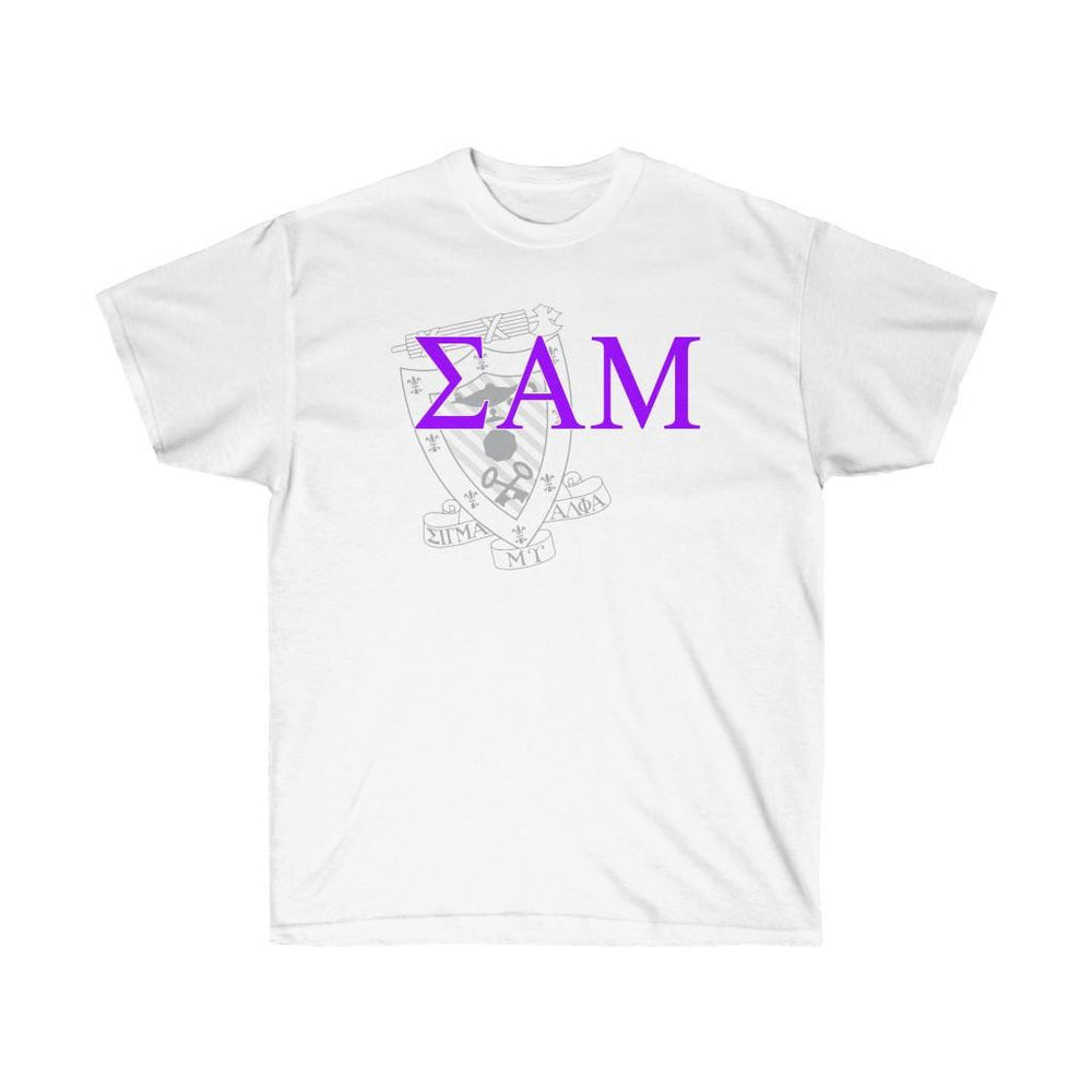 Printify Sigma Alpha Mu Greek Crest Cotton Tee Sigma Alpha Mu Greek Crest Cotton Tee