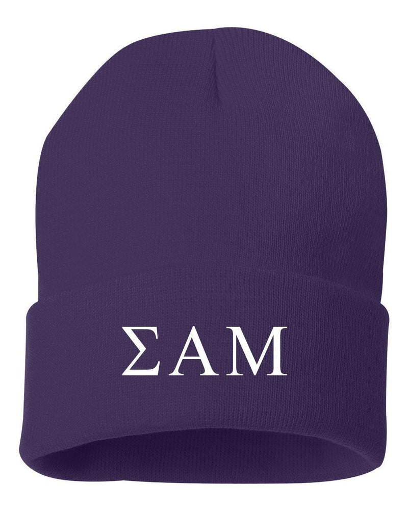 Sigma Alpha Mu Greek Letter Knit Cap Sigma Alpha Mu Greek Letter Knit Cap