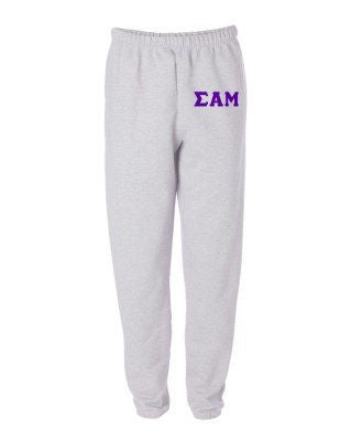 Sigma Alpha Mu Greek Lettered Thigh Sweatpants Sigma Alpha Mu Greek Lettered Thigh Sweatpants