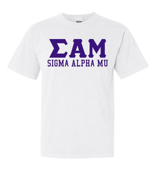 Sigma Alpha Mu Sigma Alpha Mu Greek Custom Comfort Colors Heavyweight T-Shirt