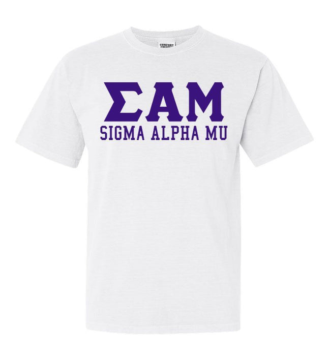 Sigma Alpha Mu Greek Custom Comfort Colors Heavyweight T Shirt Sigma Alpha Mu Greek Custom Comfort Colors Heavyweight T-Shirt